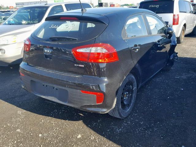 KNADN5A35H6022722 - 2017 KIA RIO EX BLACK photo 4