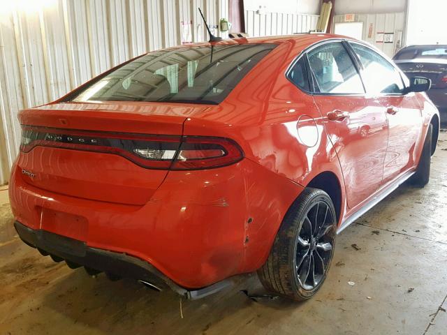 1C3CDFBB7GD712239 - 2016 DODGE DART SXT ORANGE photo 4