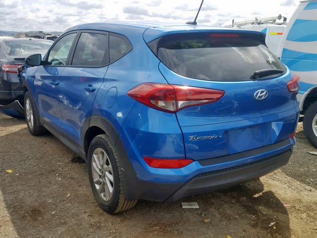 KM8J23A48GU239408 - 2016 HYUNDAI TUCSON SE BLUE photo 3