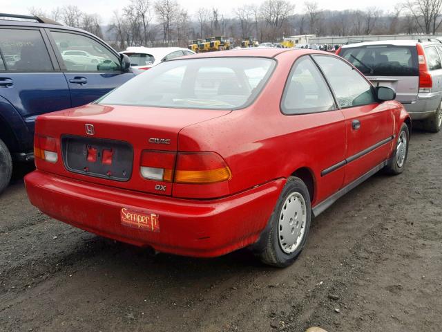 1HGEJ6221VL088004 - 1997 HONDA CIVIC DX RED photo 4