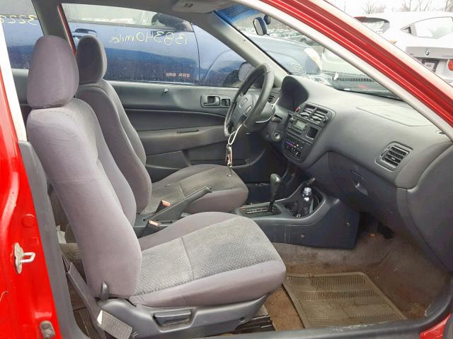 1HGEJ6221VL088004 - 1997 HONDA CIVIC DX RED photo 5