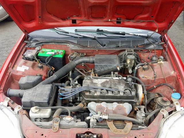 1HGEJ6221VL088004 - 1997 HONDA CIVIC DX RED photo 7