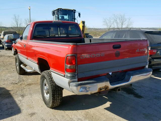 1B7KF26Z8VJ585114 - 1997 DODGE RAM 2500 RED photo 3