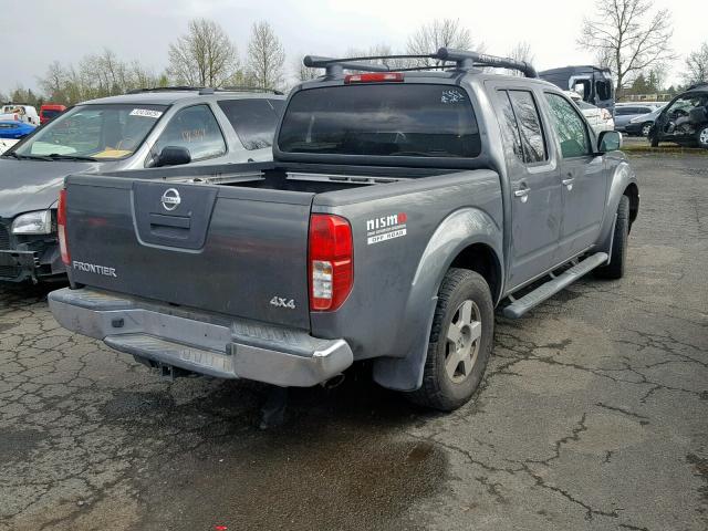 1N6AD07W27C401784 - 2007 NISSAN FRONTIER C GRAY photo 4