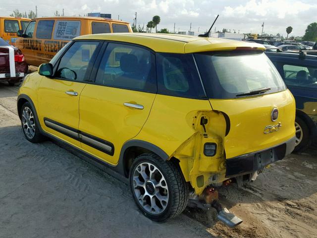 ZFBCFADH1EZ018983 - 2014 FIAT 500L TREKK YELLOW photo 3