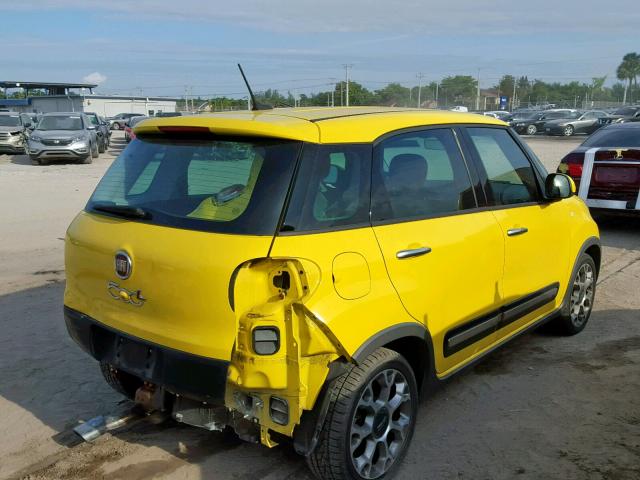 ZFBCFADH1EZ018983 - 2014 FIAT 500L TREKK YELLOW photo 4