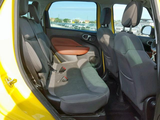 ZFBCFADH1EZ018983 - 2014 FIAT 500L TREKK YELLOW photo 6