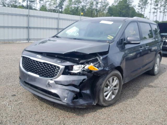 KNDMB5C1XG6119792 - 2016 KIA SEDONA LX GRAY photo 2