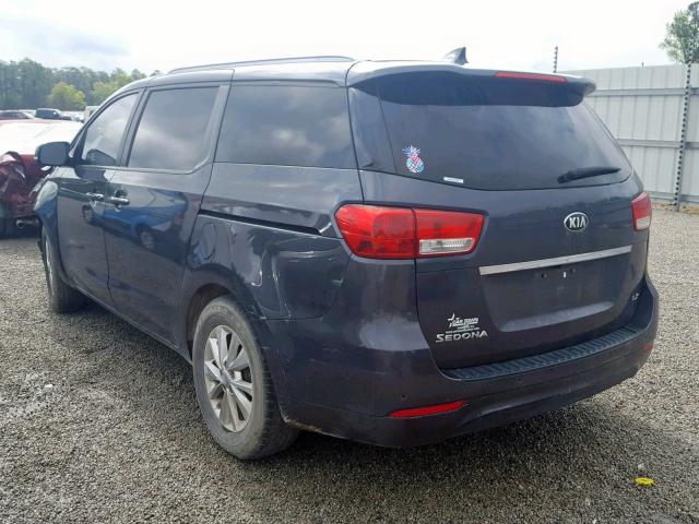 KNDMB5C1XG6119792 - 2016 KIA SEDONA LX GRAY photo 3