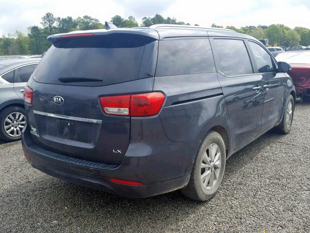 KNDMB5C1XG6119792 - 2016 KIA SEDONA LX GRAY photo 4