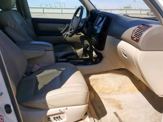 JTEHT05J342062574 - 2004 TOYOTA LAND CRUIS WHITE photo 5