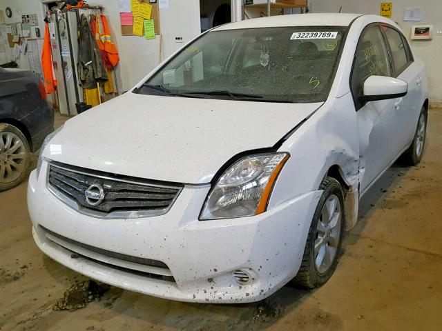 3N1AB6AP5CL707232 - 2012 NISSAN SENTRA 2.0 WHITE photo 2