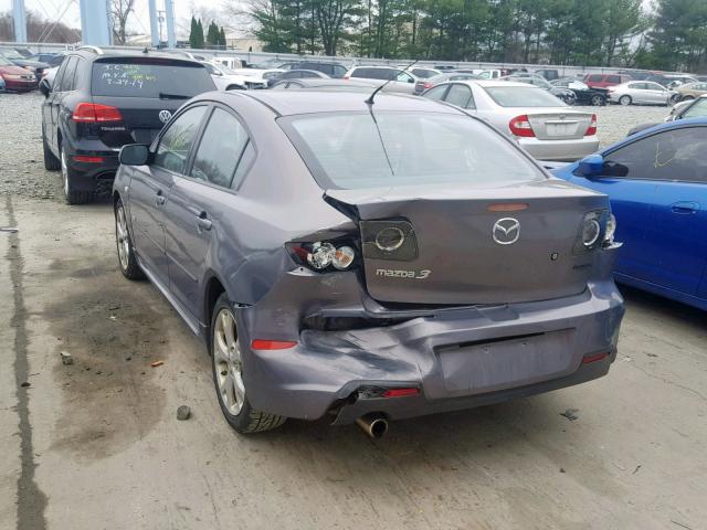 JM1BK324371677648 - 2007 MAZDA 3 S GRAY photo 3