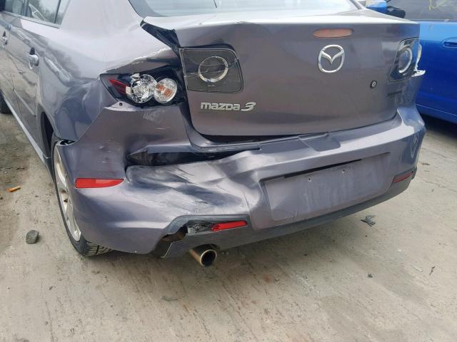 JM1BK324371677648 - 2007 MAZDA 3 S GRAY photo 9