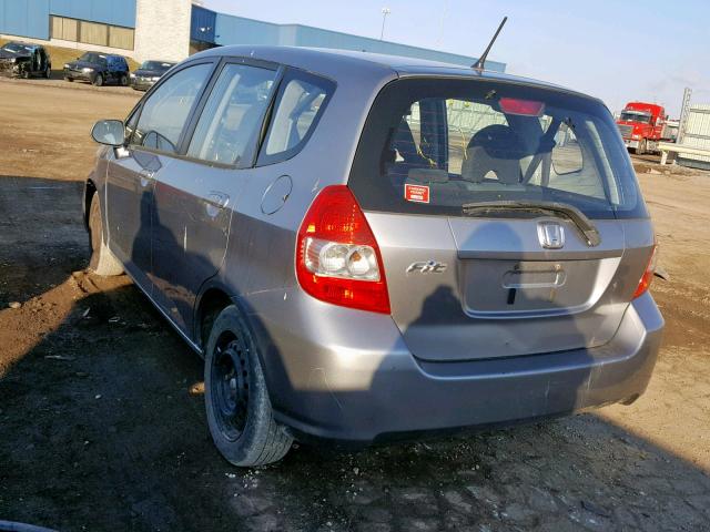 JHMGD38477S004054 - 2007 HONDA FIT GRAY photo 3