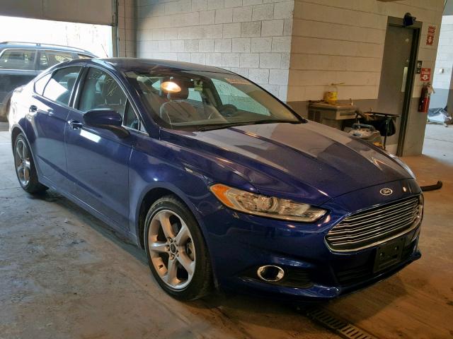 3FA6P0G71GR288328 - 2016 FORD FUSION S BLUE photo 1