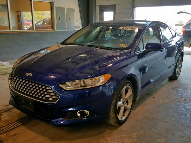 3FA6P0G71GR288328 - 2016 FORD FUSION S BLUE photo 2