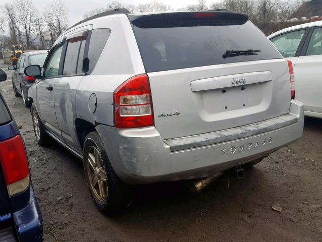 1J8FF47W17D285734 - 2007 JEEP COMPASS SILVER photo 3