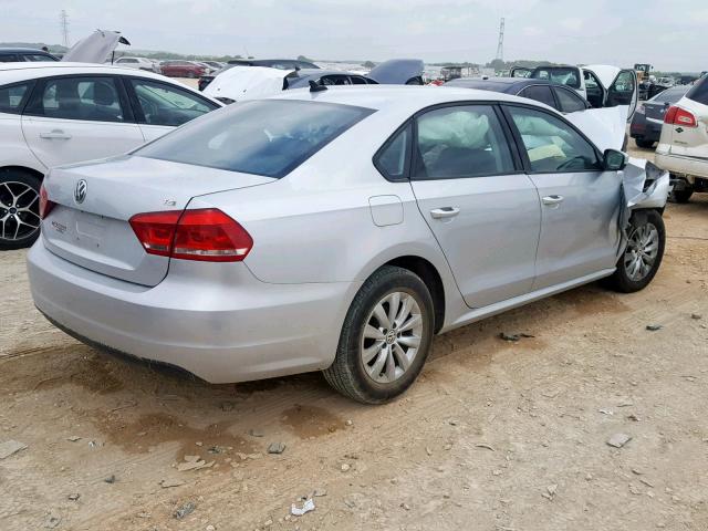 1VWAT7A39FC056617 - 2015 VOLKSWAGEN PASSAT S SILVER photo 4