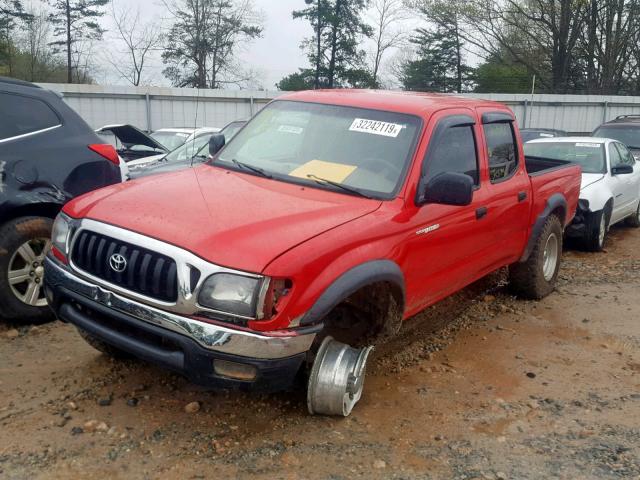 5TEHN72N73Z257621 - 2003 TOYOTA TACOMA DOU RED photo 2