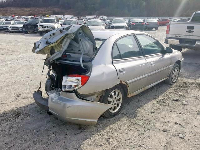 KNADC125636229062 - 2003 KIA RIO SILVER photo 4