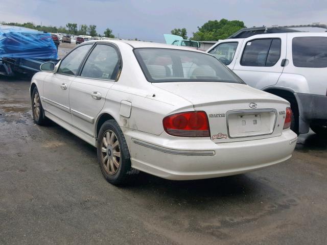 KMHWF35H83A905900 - 2003 HYUNDAI SONATA GLS WHITE photo 3