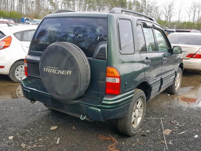 2CNBE634346908866 - 2004 CHEVROLET TRACKER LT GREEN photo 4