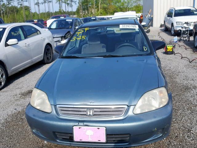 2HGEJ6616YH539172 - 2000 HONDA CIVIC BASE BLUE photo 7