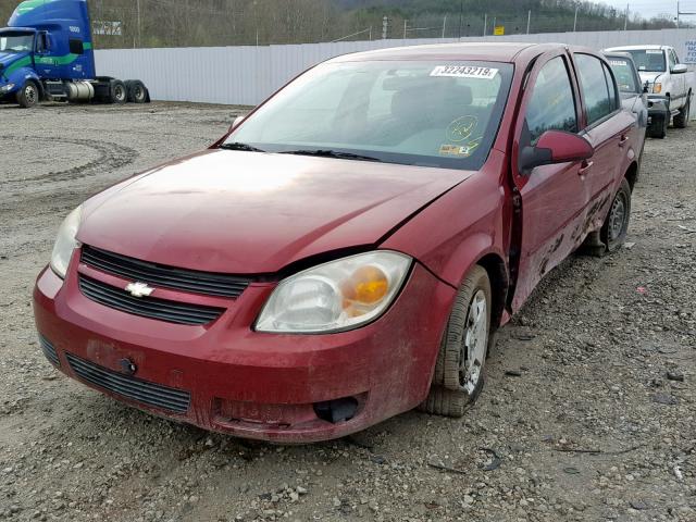 1G1AL55F077250824 - 2007 CHEVROLET COBALT LT RED photo 2