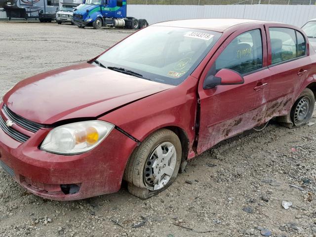 1G1AL55F077250824 - 2007 CHEVROLET COBALT LT RED photo 9