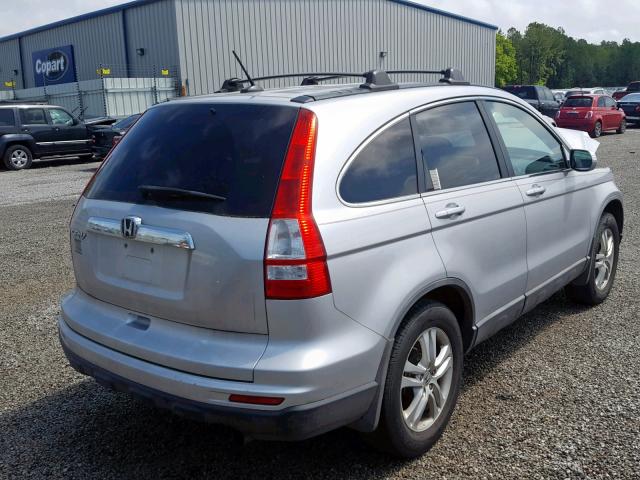 5J6RE3H72AL000443 - 2010 HONDA CR-V EXL SILVER photo 4