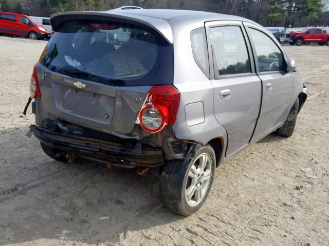 KL1TD66E89B670900 - 2009 CHEVROLET AVEO LS GRAY photo 4