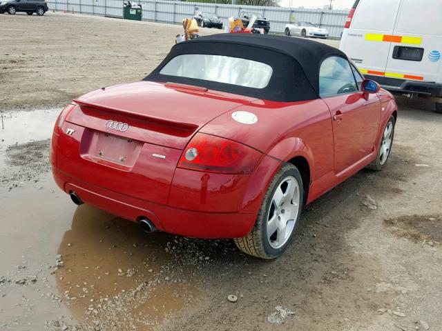 TRUUT28N111007075 - 2001 AUDI TT QUATTRO RED photo 4