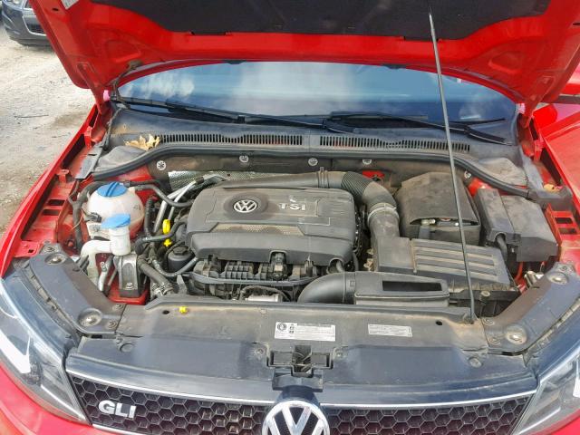 3VW4S7AJ5EM362323 - 2014 VOLKSWAGEN JETTA GLI RED photo 7