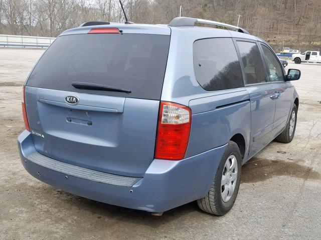 KNDMG4C33A6347606 - 2010 KIA SEDONA LX BLUE photo 4