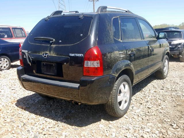 KM8JM12B55U073115 - 2005 HYUNDAI TUCSON GL BLACK photo 4