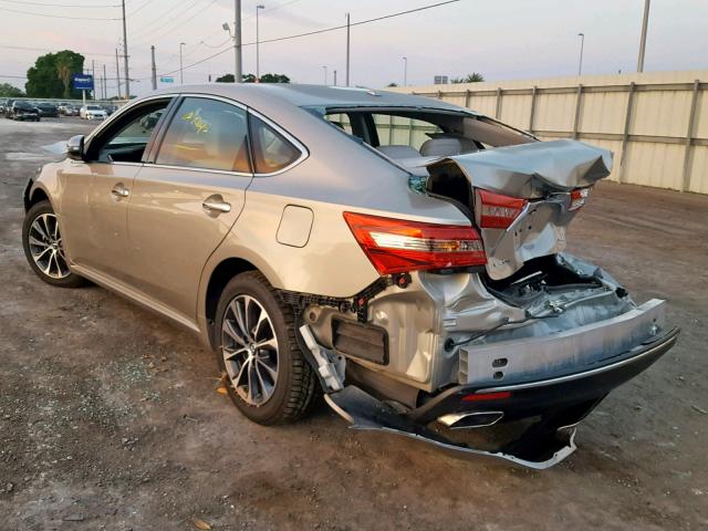 4T1BK1EB1HU249359 - 2017 TOYOTA AVALON XLE GOLD photo 3