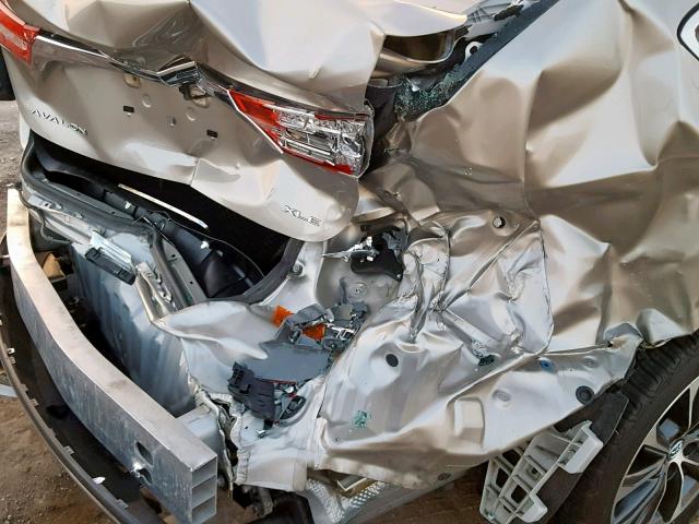 4T1BK1EB1HU249359 - 2017 TOYOTA AVALON XLE GOLD photo 9