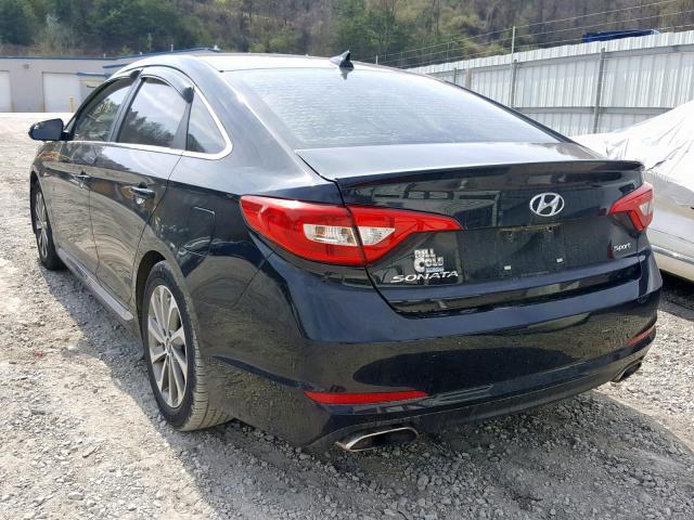 5NPE34AF2FH094272 - 2015 HYUNDAI SONATA SPO BLACK photo 3