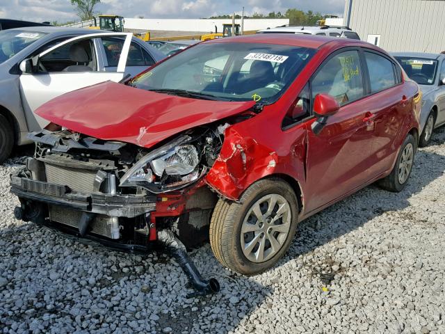 KNADM4A36H6115696 - 2017 KIA RIO LX RED photo 2