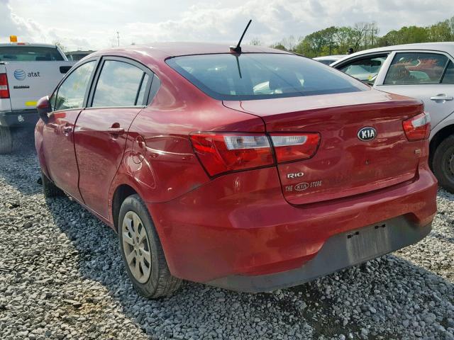 KNADM4A36H6115696 - 2017 KIA RIO LX RED photo 3