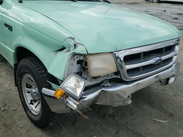 1FTYR10C6XTA51746 - 1999 FORD RANGER GREEN photo 10