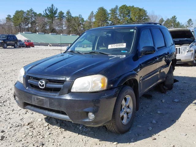 4F2CZ94115KM33557 - 2005 MAZDA TRIBUTE S BLACK photo 2