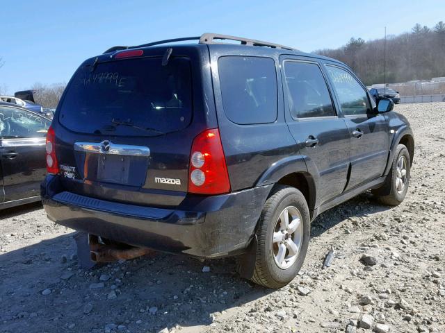 4F2CZ94115KM33557 - 2005 MAZDA TRIBUTE S BLACK photo 4