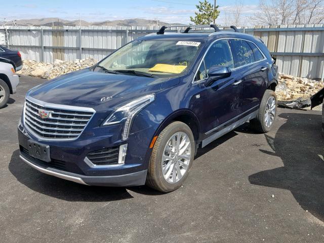 1GYKNFRS7HZ168009 - 2017 CADILLAC XT5 PLATIN BLUE photo 2