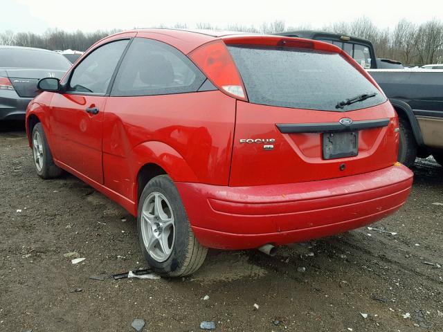 1FAHP31N36W204006 - 2006 FORD FOCUS ZX3 RED photo 3