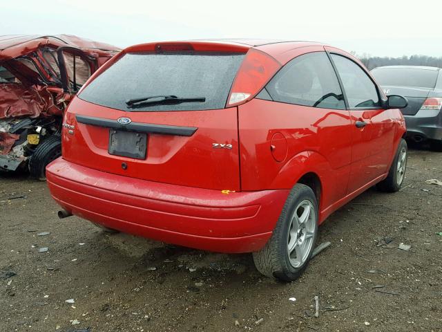 1FAHP31N36W204006 - 2006 FORD FOCUS ZX3 RED photo 4