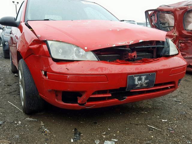 1FAHP31N36W204006 - 2006 FORD FOCUS ZX3 RED photo 9