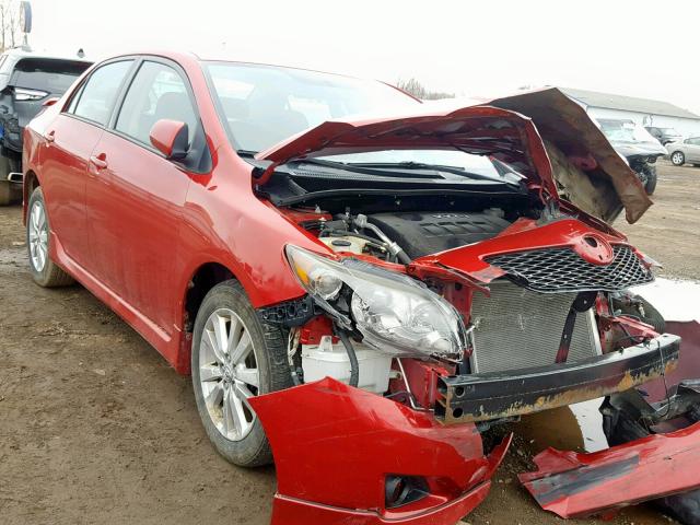 2T1BU4EE7AC418264 - 2010 TOYOTA COROLLA BA RED photo 1