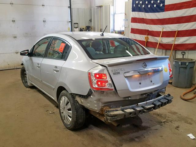 3N1AB6AP1CL610416 - 2012 NISSAN SENTRA 2.0 SILVER photo 3